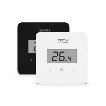 Bezprzewodowy regulator pokojowy czarny R-8B PLUS Tech Sterowniki
