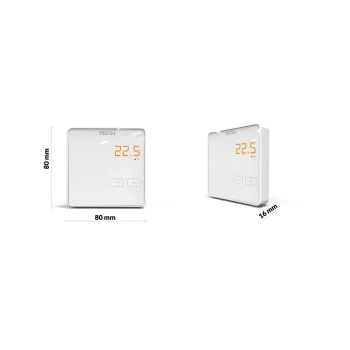 Bezprzewodowy regulator pokojowy biały R-8Z Tech Sterowniki
