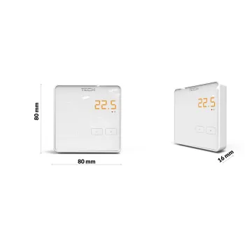 Bezprzewodowy regulator pokojowy czarny R-8Z Tech Sterowniki