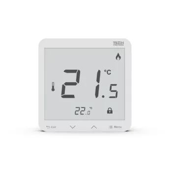 Bezprzewodowy regulator pokojowy zasilany 230v dopuszkowy biały R-8PZ PLUS Tech Sterowniki