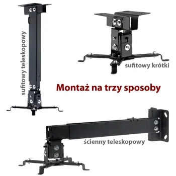 Uchwyt do montażu projektora 2w1 sufitowy/ścienny P-108