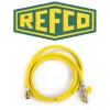 Wąż serwisowy z zaworem odcinającym REFCO CA-CL-60-Y (150 cm / 1/4
