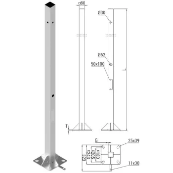 Słup ATS pod montaż kamer CCTV