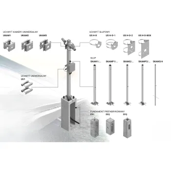 Słup ATS pod montaż kamer CCTV
