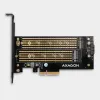 Adapter Axagon PCEM2-D PCIe NVME + SATA M.2