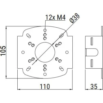 UCHWYT SŁUPOWY ATS US H-D-1