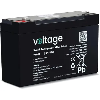 Akumulator AGM Voltage 6V 12Ah VE6-12 (Żywotność 6-9 lat)