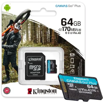 Karta pamięci microSD Kingston Canvas Go Plus microSDXC C10 UHS-I 64GB
