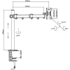 Uchwyt biurkowy na 1 monitor LED/LCD 13-32