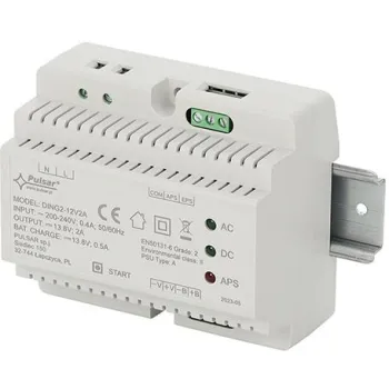 Zasilacz buforowy impulsowy na szynę DIN Grade 2 DING2-12V2A 13,8V 2A