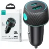 Ładowarka samochodowa Joyroom JR-CCN01 60W 3.0A PD 3.0 QC 3.0 1x USB-A 1x USB-C