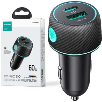 Ładowarka samochodowa Joyroom JR-CCN01 60W 3.0A PD 3.0 QC 3.0 1x USB-A 1x USB-C