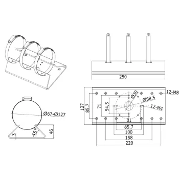 Adapter słupowy do kamer BCS VIEW BCS-V-AS