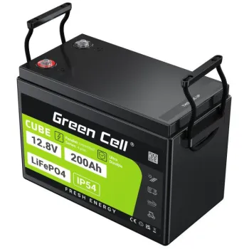 AKUMULATOR LITOWO-ŻELAZOWO-FOSFORANOWY LiFePO4 Green Cell Cube 12.8V 200Ah LFPGC12V200AH