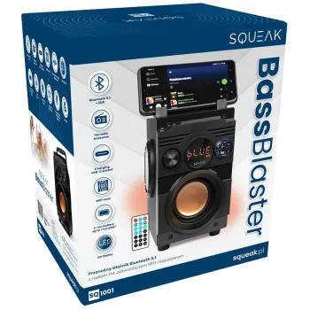 Głośnik BassBlaster Squeak SQ1001 BT, Radio FM, MP3
