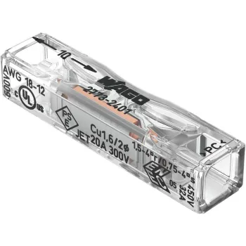 Szybkozłączka przelotowa uniwersalna LINKA/DRUT 2x 0,2-4mm2 WAGO 2773-2401 (Paczka 100szt.)