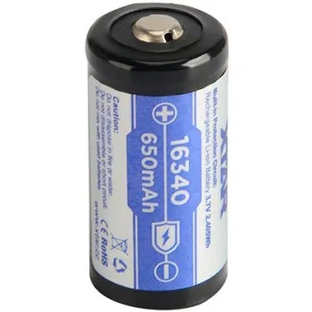 Akumulatorek 16340 / R-CR123 3,7V Xtar 650mAh (1 szt.) z zabezpieczeniem