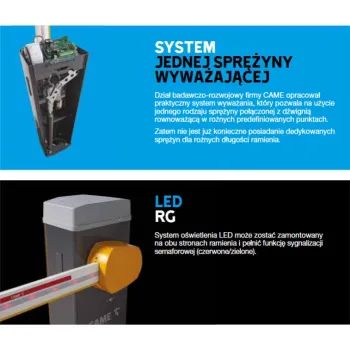 Szlaban CAME LS4 z ramieniem 803XA-0050 do 4m