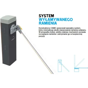 Szlaban CAME LS4 z ramieniem 803XA-0050 do 4m