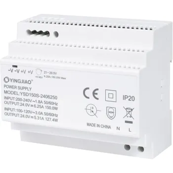 ZASILACZ IMPULSOWY NA SZYNĘ DIN YINGJIAO YSD150S-24006250 24V/150W/6,25A