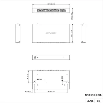 SWITCH POE HIKVISION DS-3E1510P-EI(O-STD)