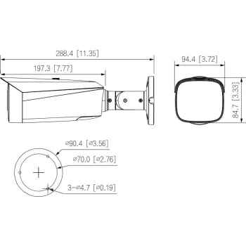 Kamera IP DAHUA IPC-HFW3649T1-AS-PV-0280B-PRO-BLACK