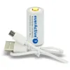 Akumulatorek 16340 / R-CR123 3,7V everActive 700mAh (1 szt.) z zabezpieczeniem