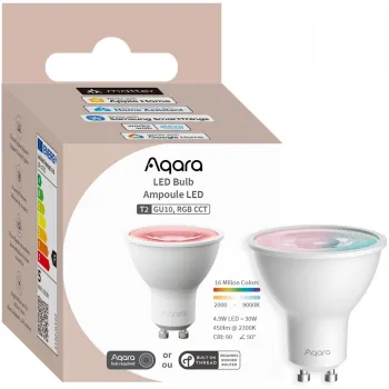 Aqara LED Bulb T2 RGB CCT GU10 | Żarówka LED | Thread, Zigbee, Bluetooth, 450lm, 4.9W