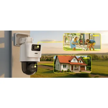 Kamera IP Hilook PTZ-D4 dualna 8MP (4MP + 4MP)