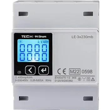 Trójfazowy dwukierunkowy licznik energii LE-3x230mb Tech sterowniki