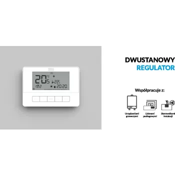Przewodowy regulator pokojowy biały T-4.1 Tech sterowniki