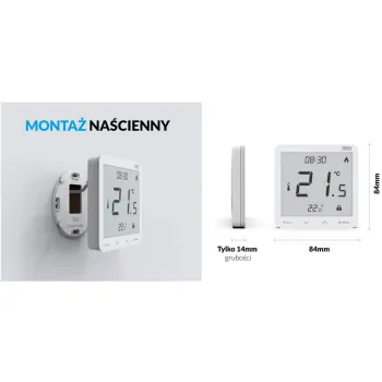 Przewodowy regulator pokojowy czarny R-10S PLUS Tech Sterowniki