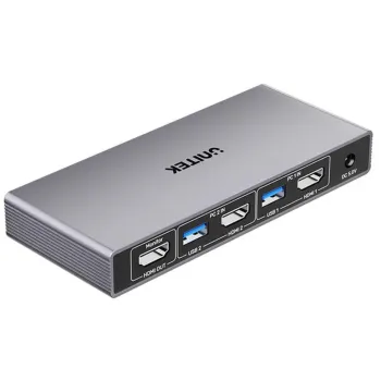 Unitek Przełącznik KVM 4K@60Hz USB 3.0 HDMI