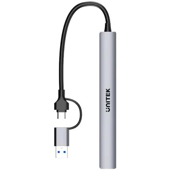 Unitek Hub USB-A/C 7w1 z adapterem