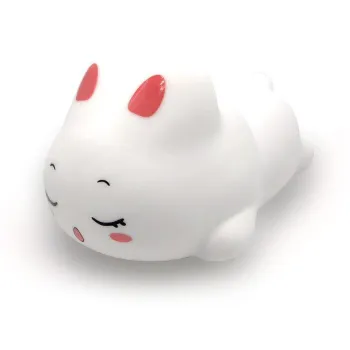 Silikonowa, multikolorowa lampka nocna dla dzieci POKKY (Dreaming Bunny) MT225