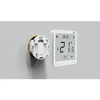 Przewodowy dwustanowy regulator pokojowy podtynkowy biały ST-297z v3 Tech sterowniki