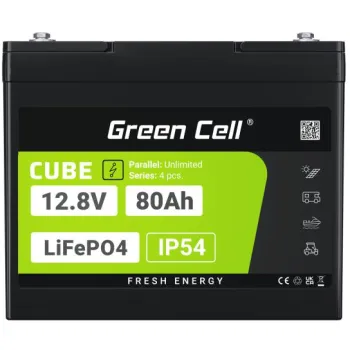 AKUMULATOR LITOWO-ŻELAZOWO-FOSFORANOWY LiFePO4 Green Cell Cube 12.8V 80Ah LFPGC12V80AH
