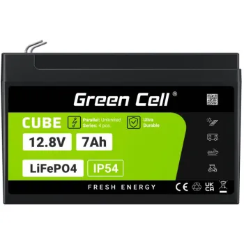 AKUMULATOR LITOWO-ŻELAZOWO-FOSFORANOWY LiFePO4 Green Cell Cube 12.8V 7Ah LFPGC12V7AH
