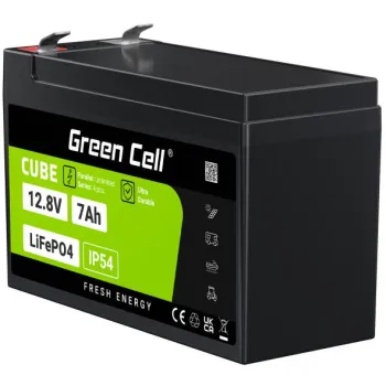 AKUMULATOR LITOWO-ŻELAZOWO-FOSFORANOWY LiFePO4 Green Cell Cube 12.8V 7Ah LFPGC12V7AH