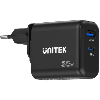 Ładowarka sieciowa Unitek GaN PD 35W USB-C + USB-A czarna