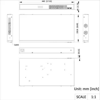 SWITCH POE HIKVISION DS-3E1318P-EI(B)
