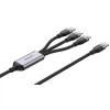 Unitek przewód ładujący USB 3 w 1 czarny