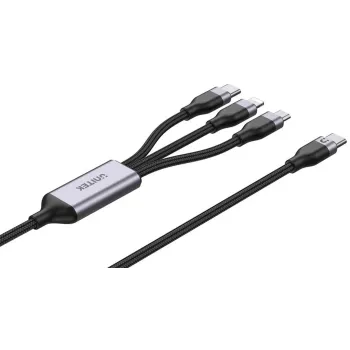 Unitek przewód ładujący USB 3 w 1 czarny