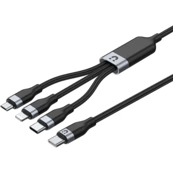 Unitek przewód ładujący USB 3 w 1 czarny