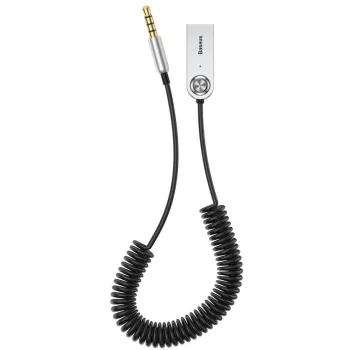 Baseus BA01 odbiornik dźwięku Bluetooth 5.0 kabel adapter audio AUX jack czarny (CABA01-01)