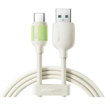 Kabel Joyroom S-A53 60W USB-C - USB-C z fluorescencyjną końcówką 1,2 m - beżowy