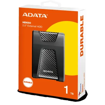 Adata DashDrive Durable HD650 1TB 2.5'' USB3.0 Czarny