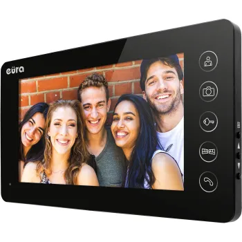 Wideodomofon EURA VDP-76A3 czarny monitor