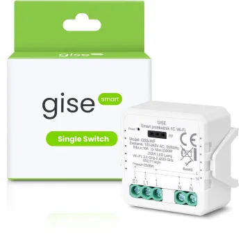GISE Smart Pojedynczy moduł przekaźnikowy WiFi | Tuya | GSS-WF