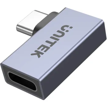 Unitek Adapter USB-C na USB-C kątowy płaski 40Gbps